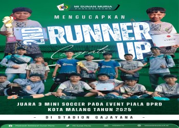 Tim Sepak Bola MI Sunan Muria Raih Juara 3 di Piala Ketua DPRD Kota Malang